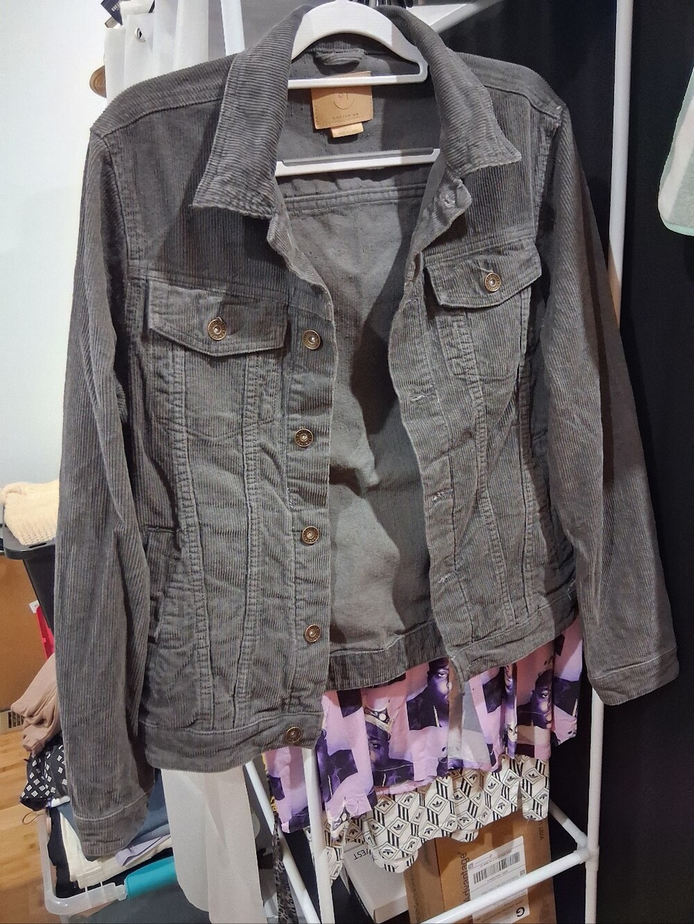 Cotton On Gray Corduroy Button Jacket